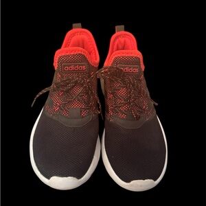 Adidas Black and Red Athletic Shoes with Cushioned Sole